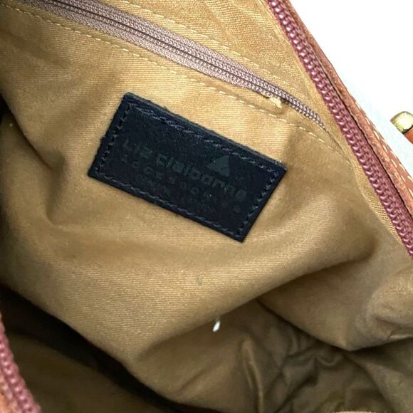 Vintage Liz Claiborne Black and Brown Leather Crossbody Bag - Picture 10 of 11